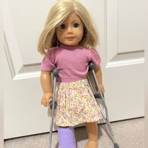 American Girl Doll Feel-Better Kit Casts, Crutches, Wrap, and Icepack